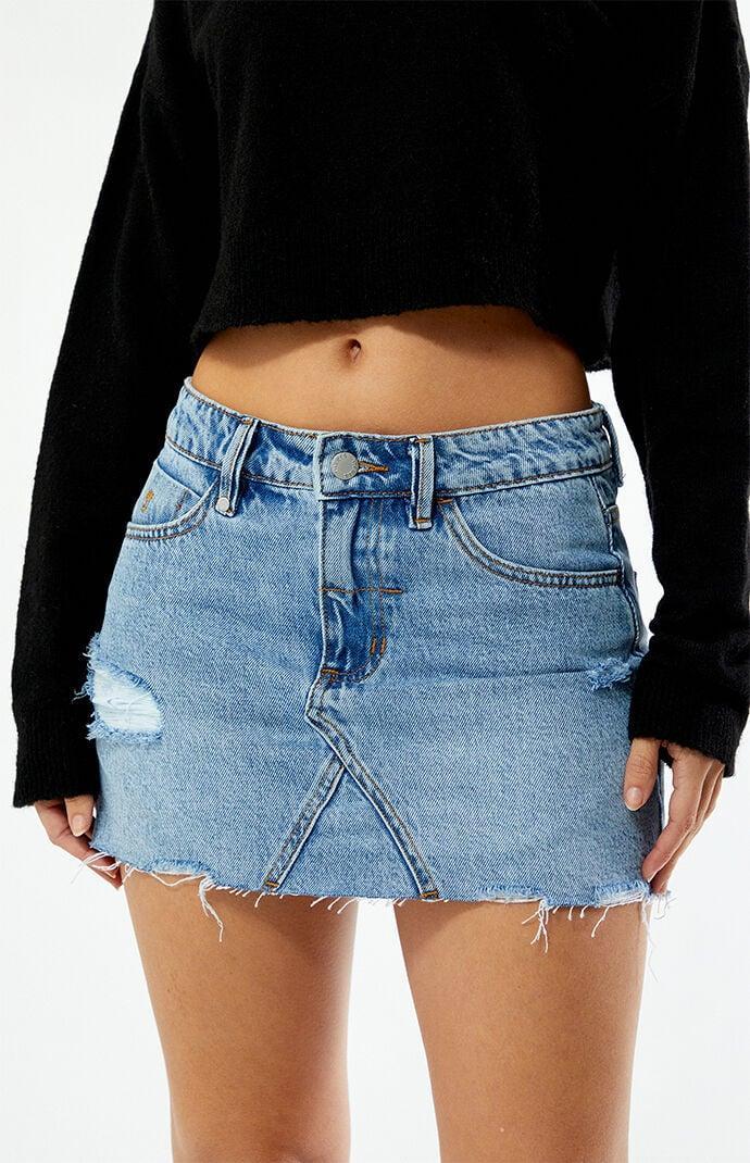 Thrills Women's Candy Denim Mini Skirt Product Image