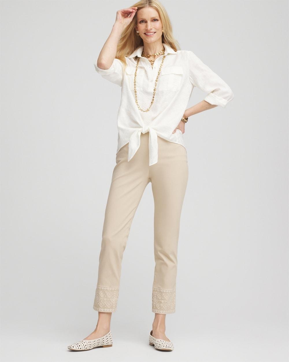 Brigitte™ Embroidered  Ankle Pants Product Image