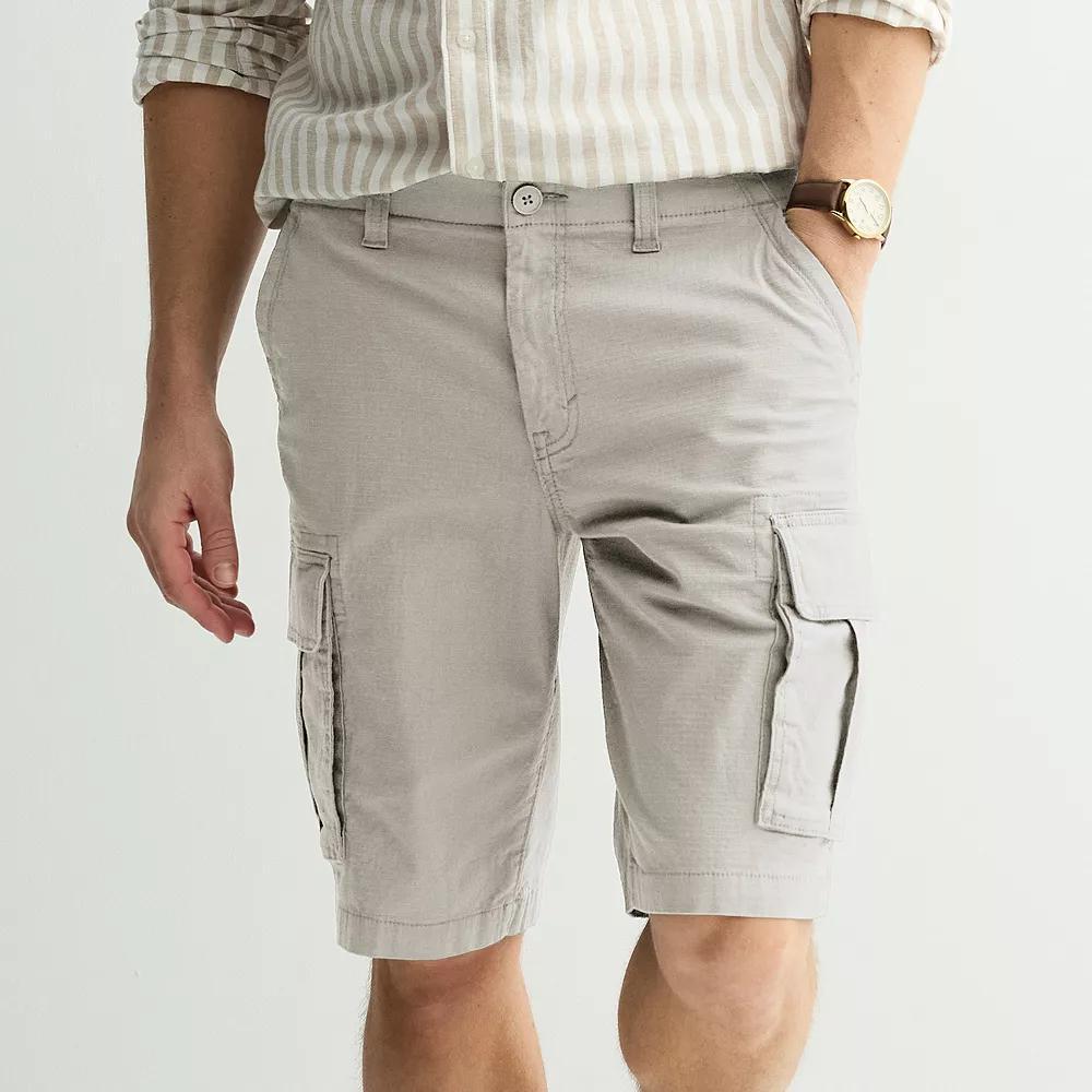 Men's Sonoma Goods For Life® 12" Flexwear Everyday Ripstop Cargo Shorts, Size: 30 12 IN, Brown Trap Product Image