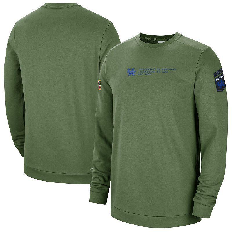 Men's Nike Olive Georgia Bulldogs Military Pullover Sweatshirt, Size: Medium, Team Product Image