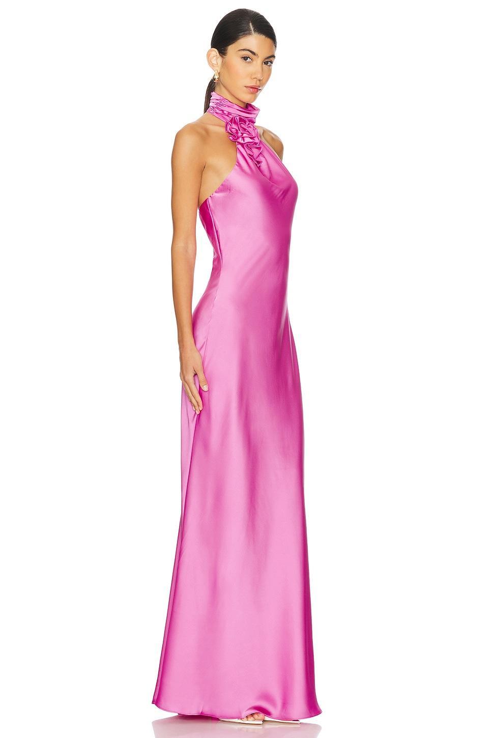 Teresa Rosette Detail Satin Gown MISHA Product Image