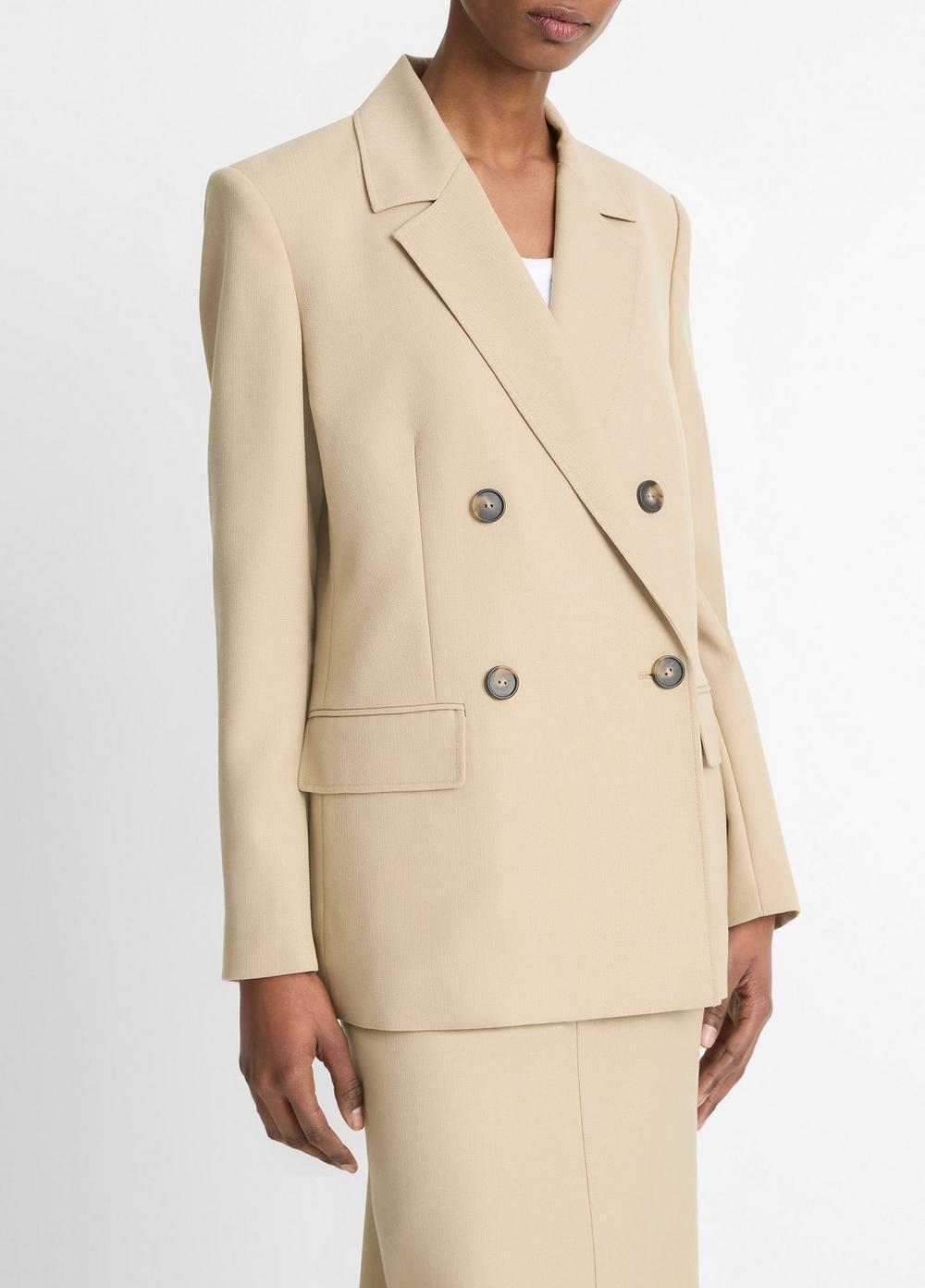 Womens Tailored Italian Canvas Blazer, Mojave, Size 0 Vince Product Image