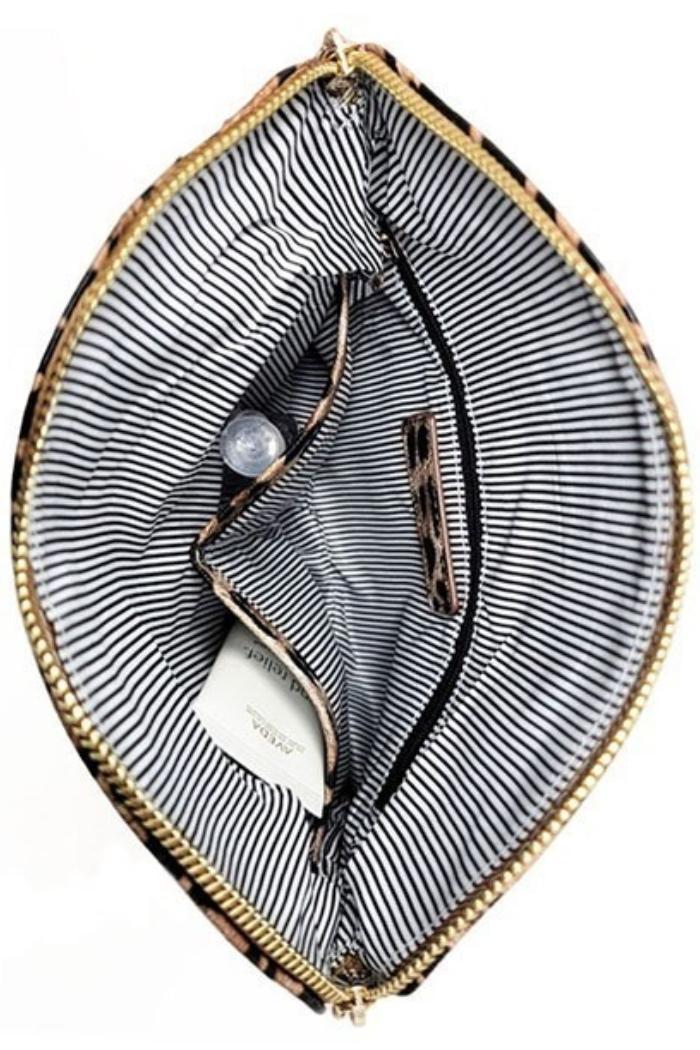 White Leopard Envelope Clutch Product Image