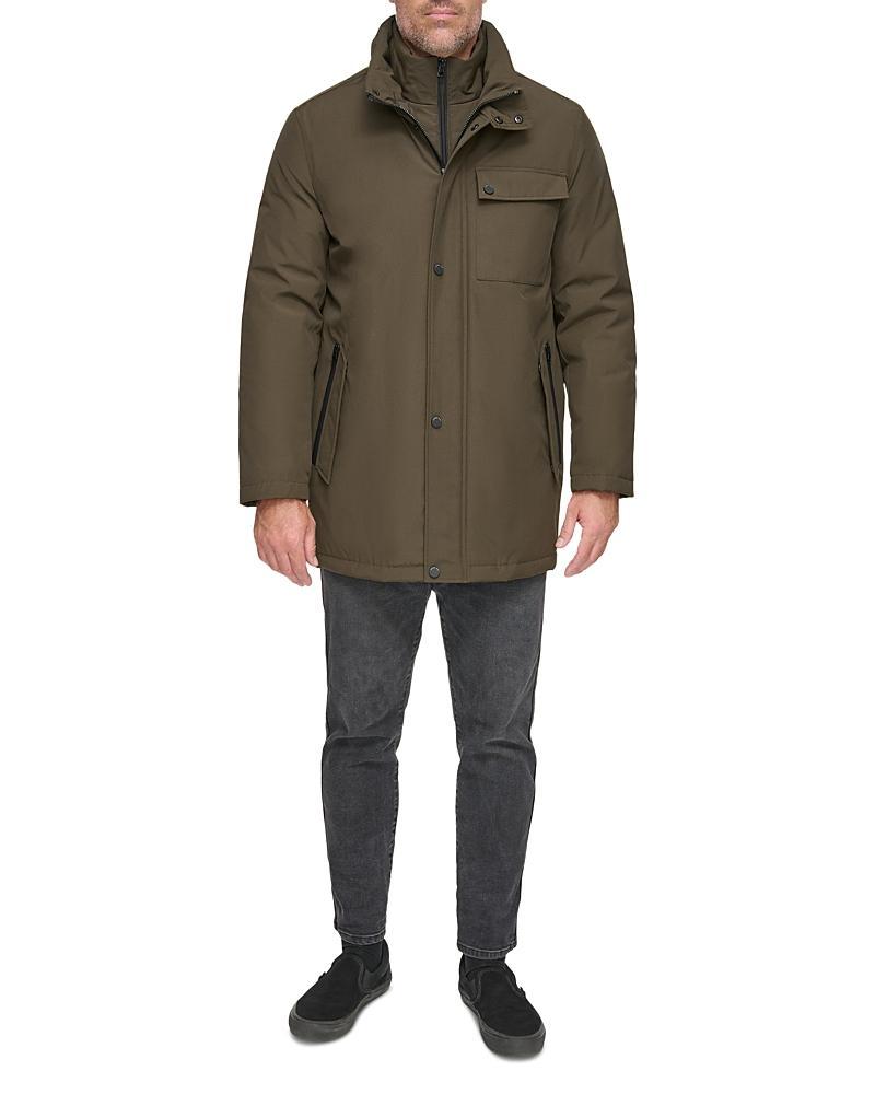 Andrew Marc Harcourt Water Resistant Full Zip Car Coat with Attached Bib Product Image