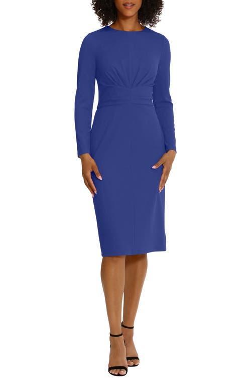 Maggy London Stretch Crew Neck Long Sleeve Dress Product Image