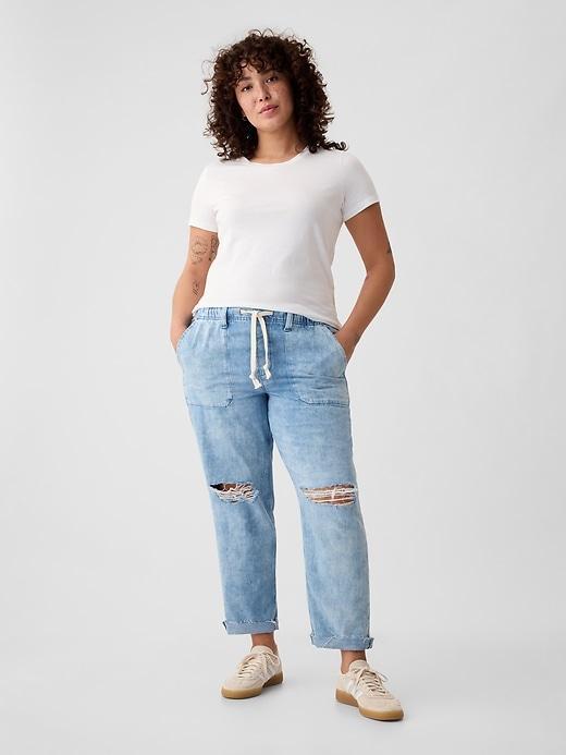 Mid Rise Denim Easy Jeans Product Image