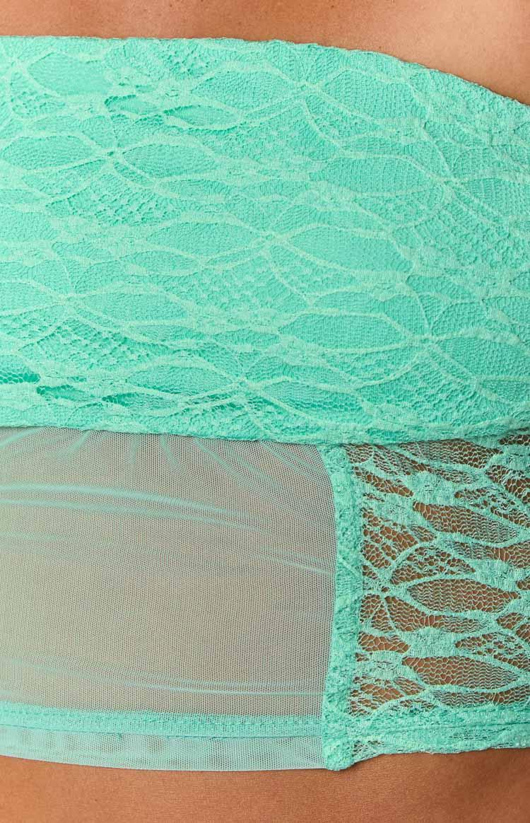 Stay Teal Lace Mini Skirt Girls Product Image