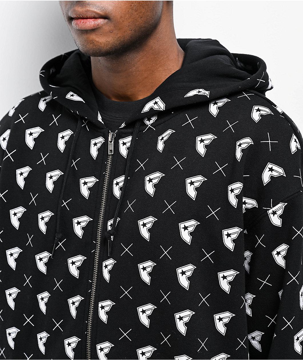 Famous Stars & Straps BOH Black Zip Hoodie Product Image