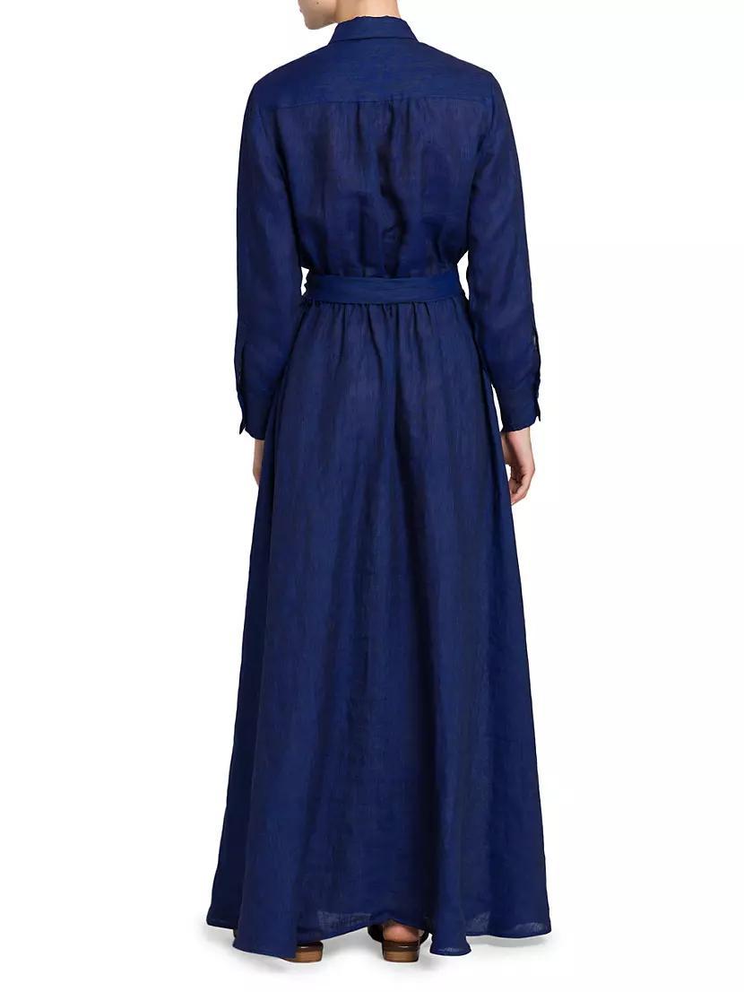 Linen Tie-Waist Shirtdress Product Image