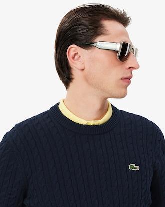 Cable Knit Cotton Sweater Product Image