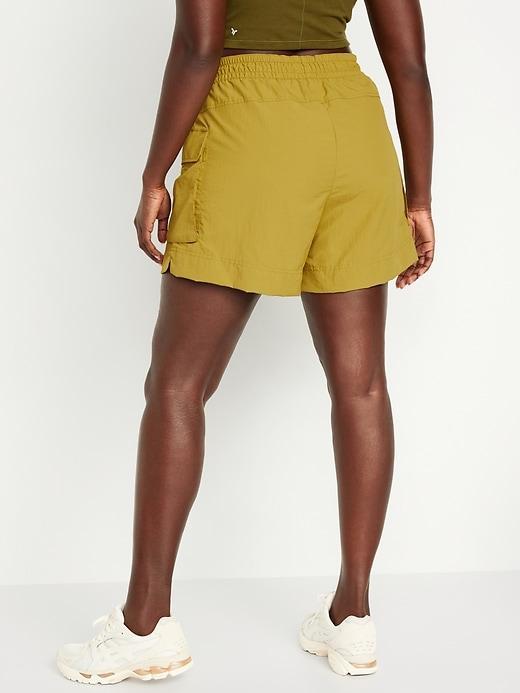 High-Waisted Cargo Utility Shorts -- 5-inch inseam Product Image