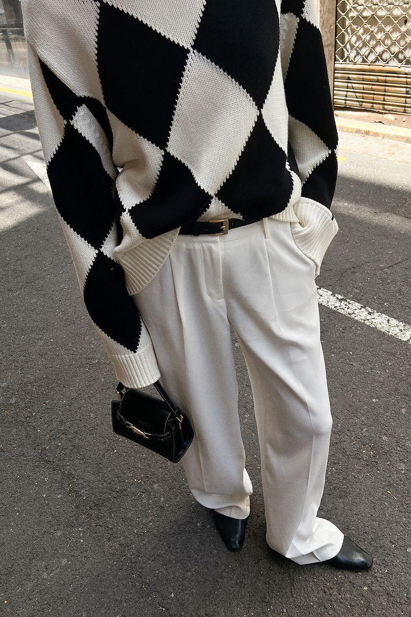 High Waist Pleated Wide Leg Pants Product Image