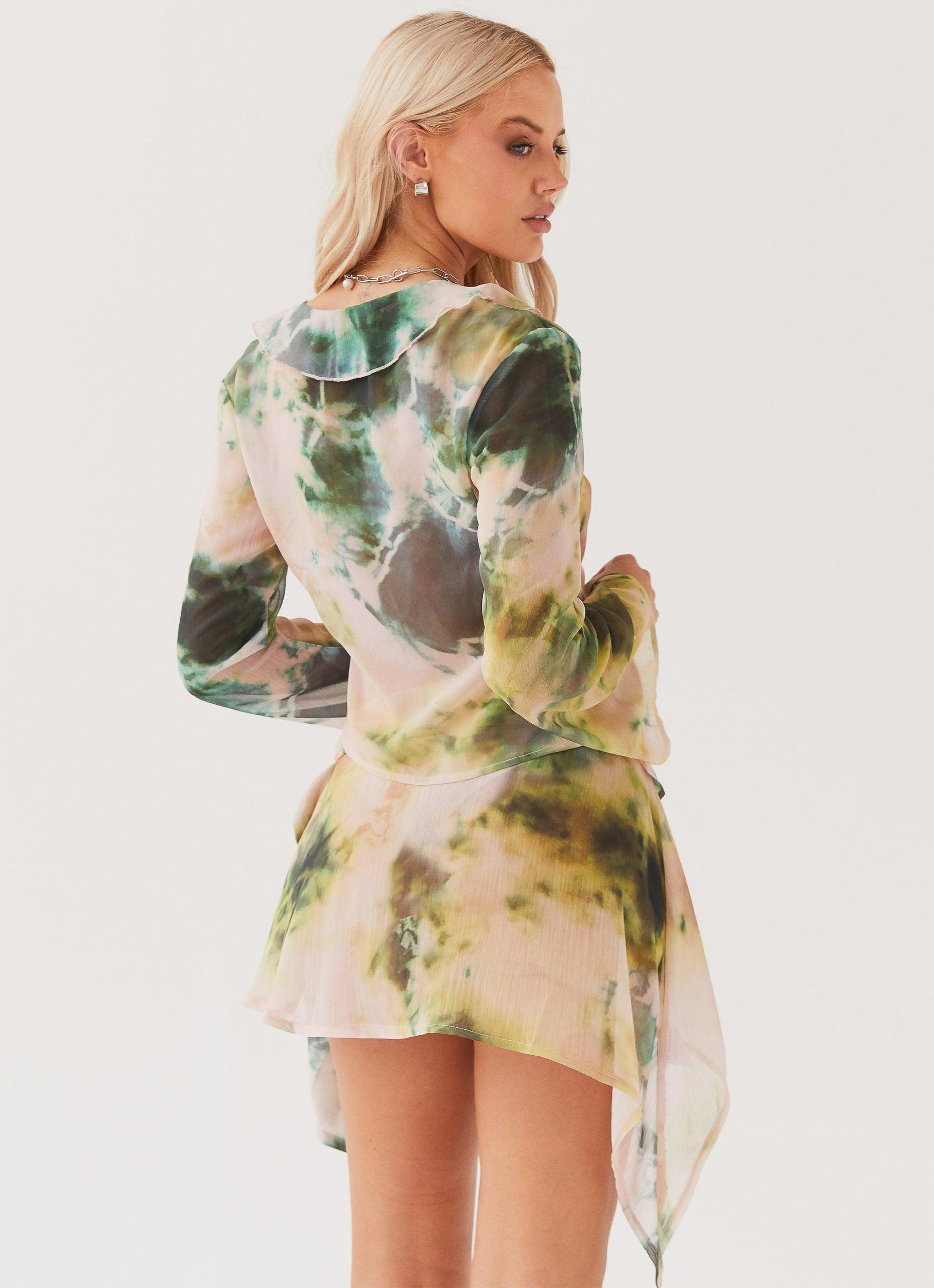 Sariah Tie Mini Skirt - Rainforest Product Image