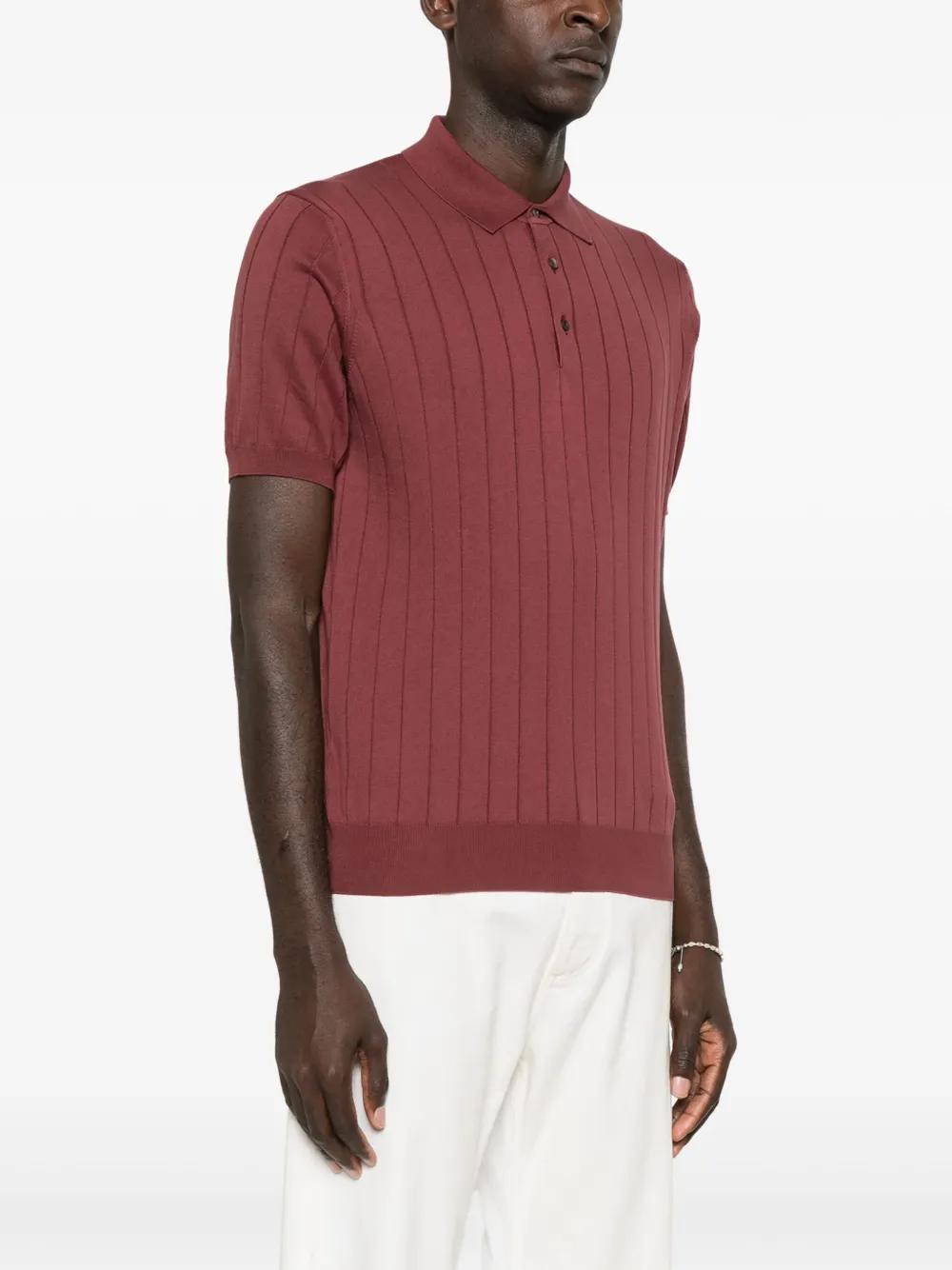 button-up cotton polo shirt Product Image