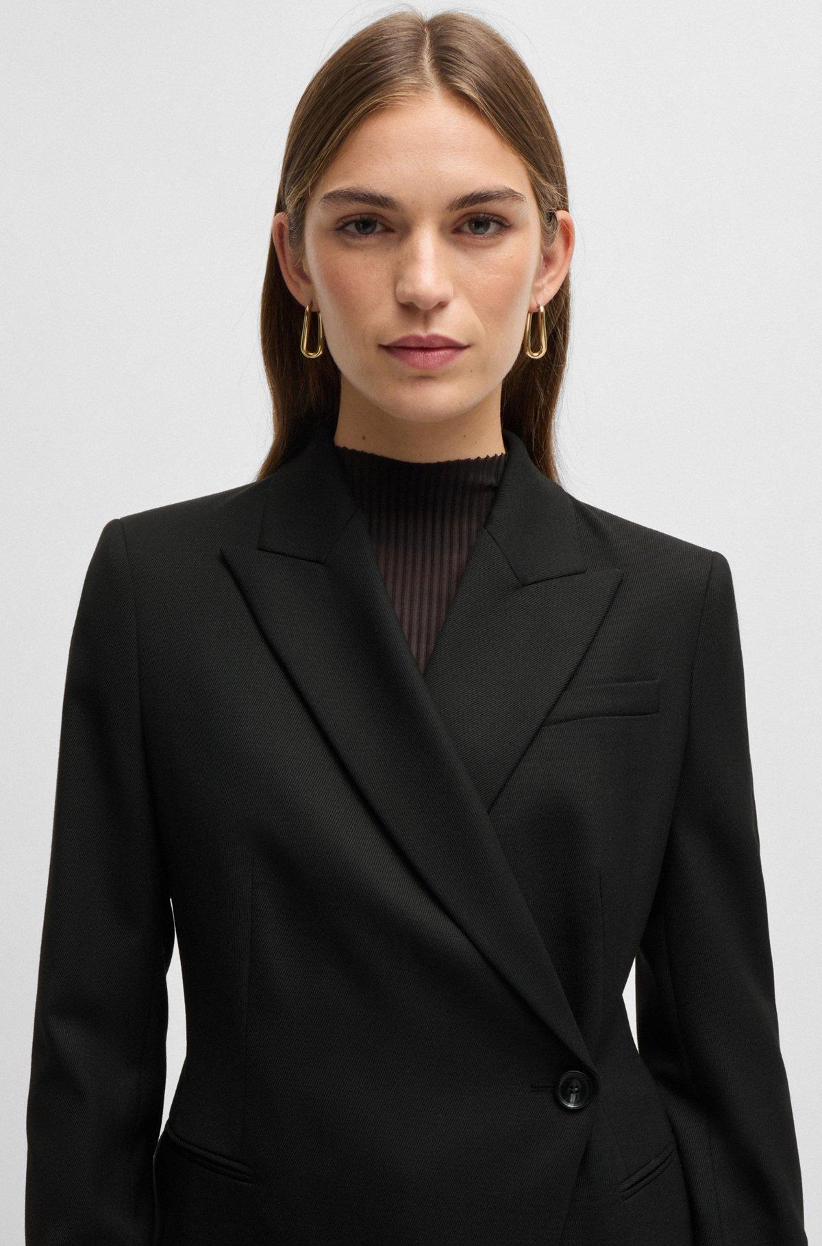 Slim-fit jacket in wool twill Product Image