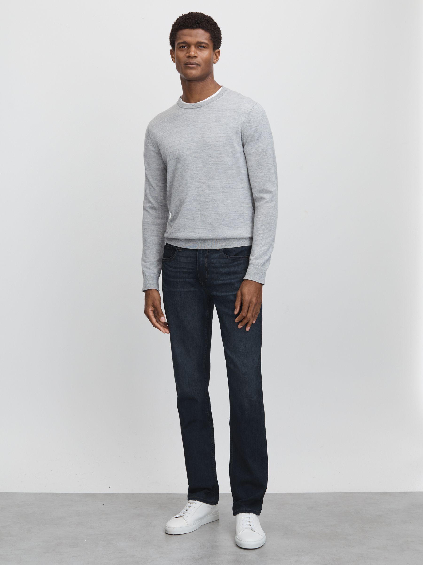 Paige Russ Blue Straight Leg Jeans in Russ Blue Product Image
