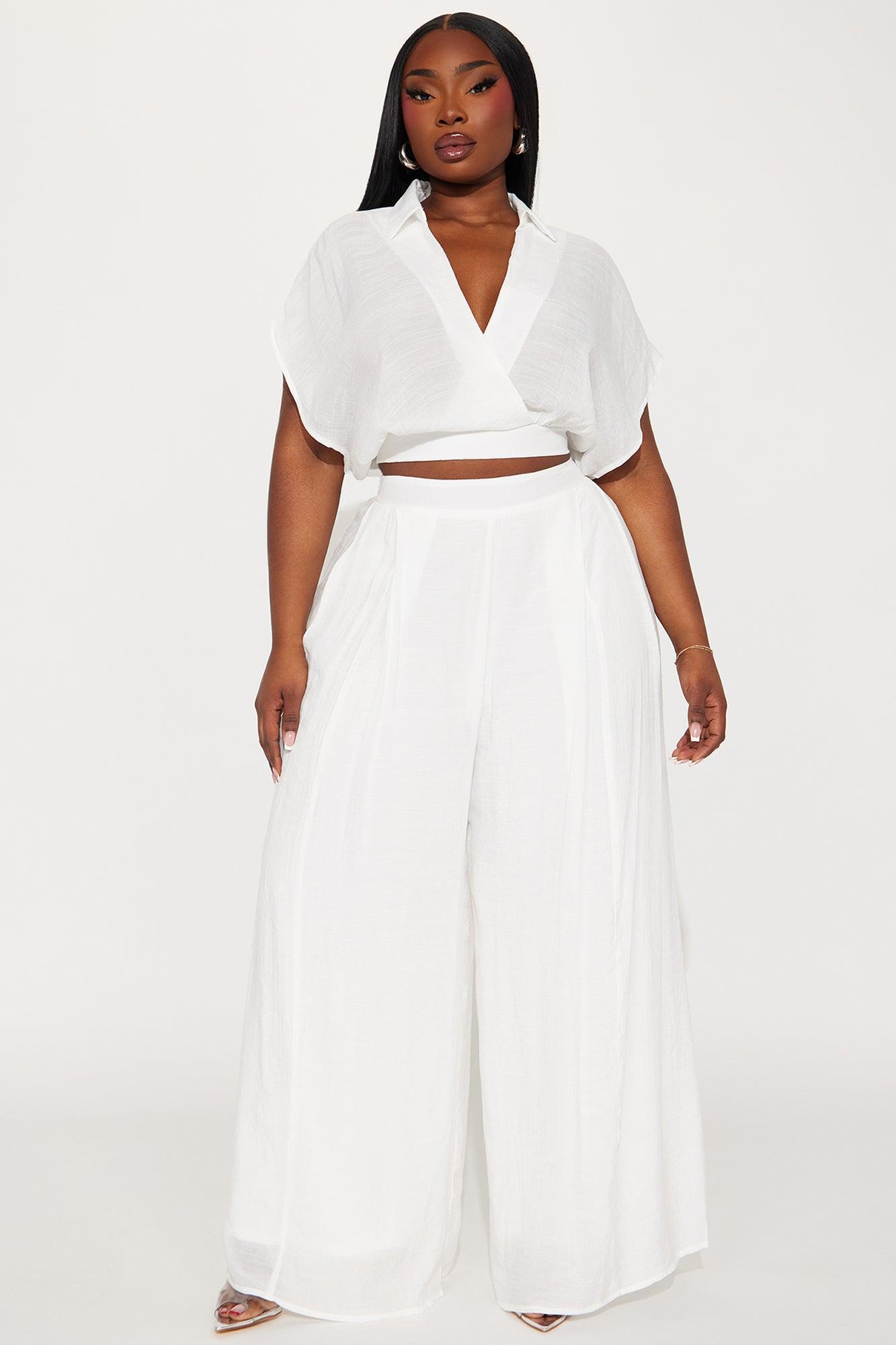 Mea Gauze Pant Set - White Product Image