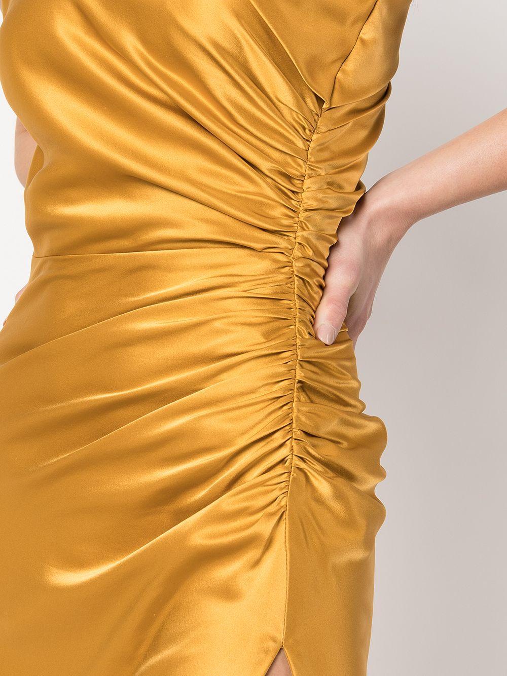gathered-detail silk gown Product Image