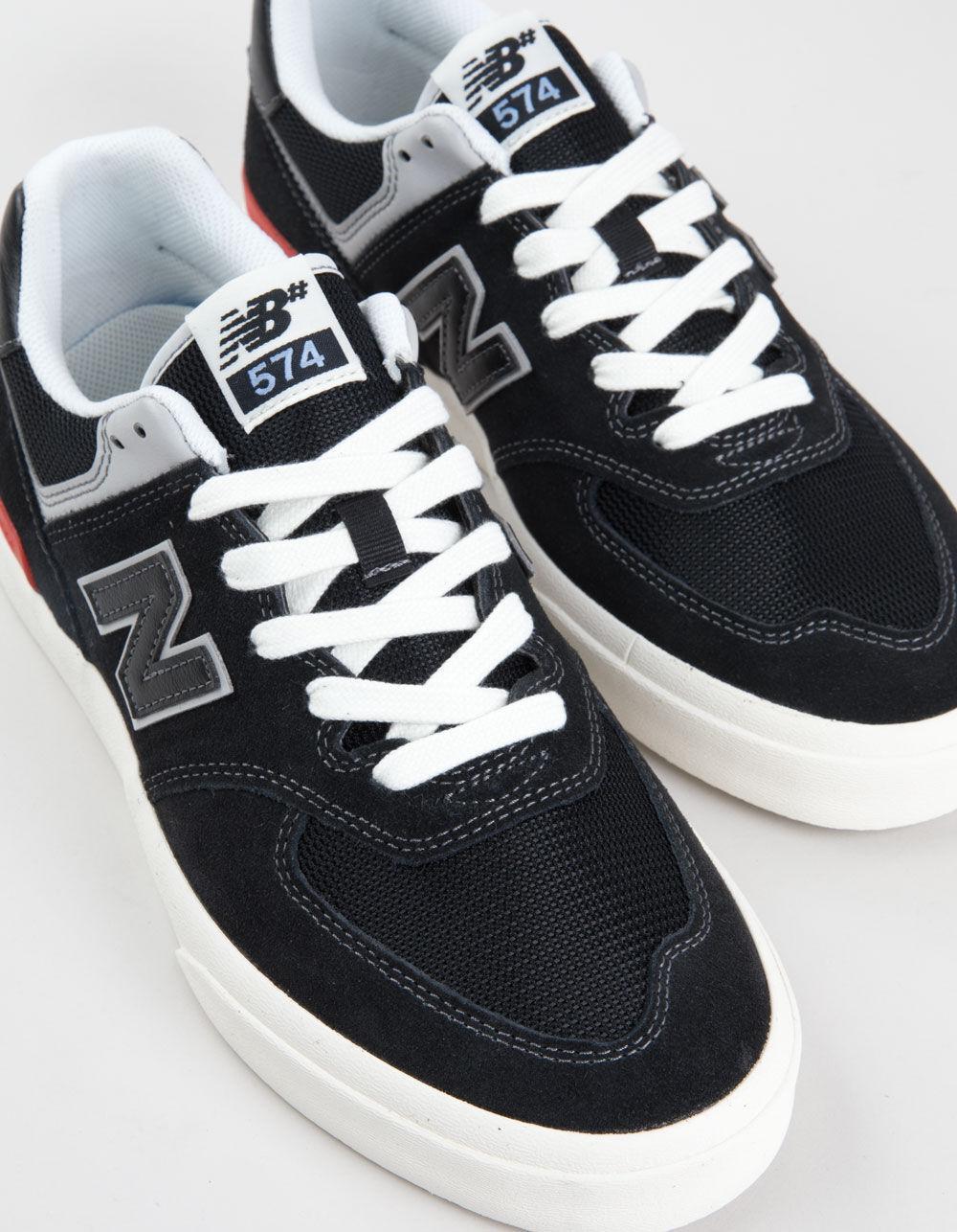 NEW BALANCE 574 Numeric Vulc Skate Shoes - BLK/WHT Product Image