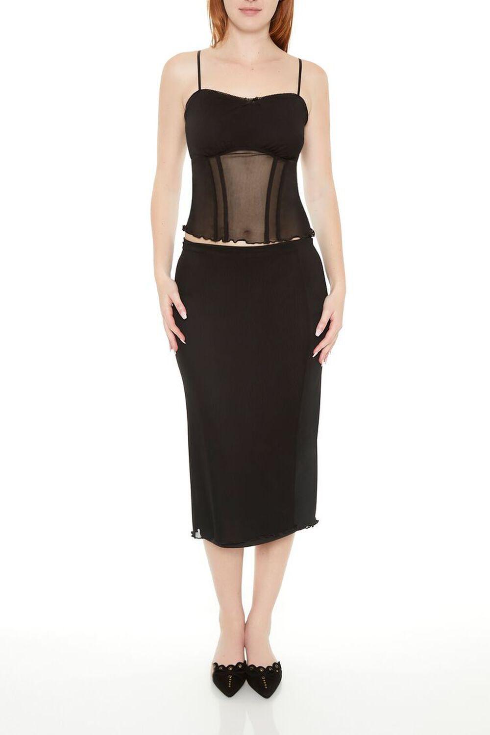 Sheer Mesh Bow Cami | Forever 21 Product Image