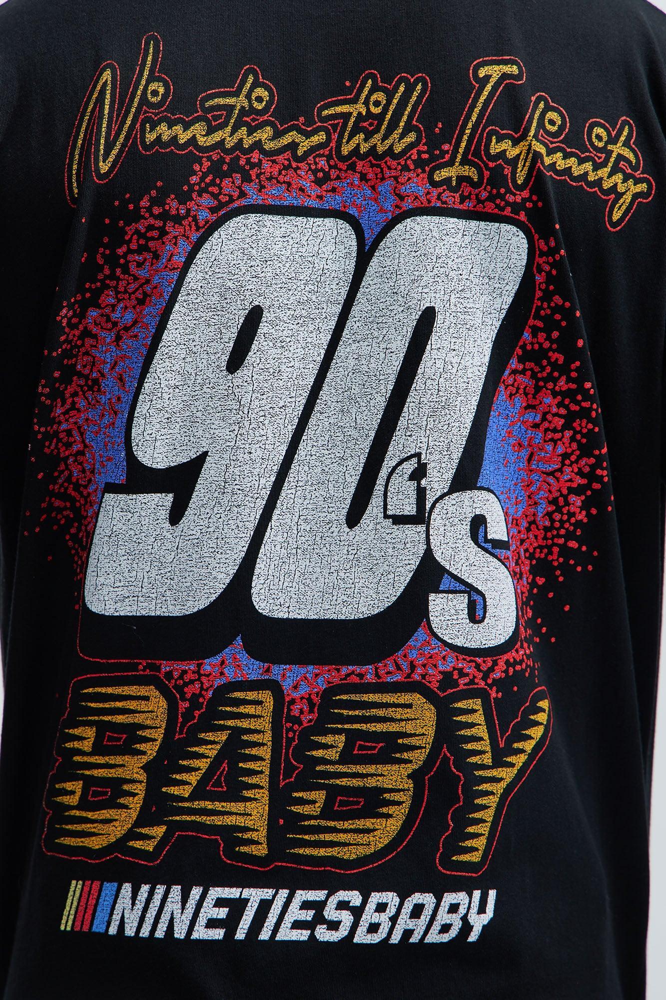 90's Till Infinity Oversized Short Sleeve Tee - Black Product Image