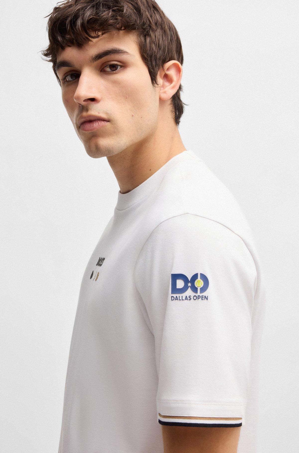 Pima-cotton T-shirt with tennis ball graphics Product Image