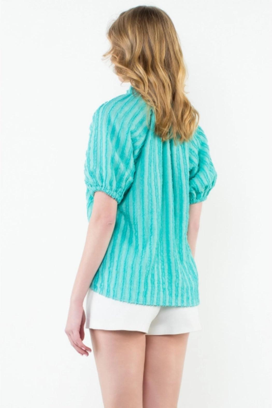 Puff Sleeve Textured Top Product Image