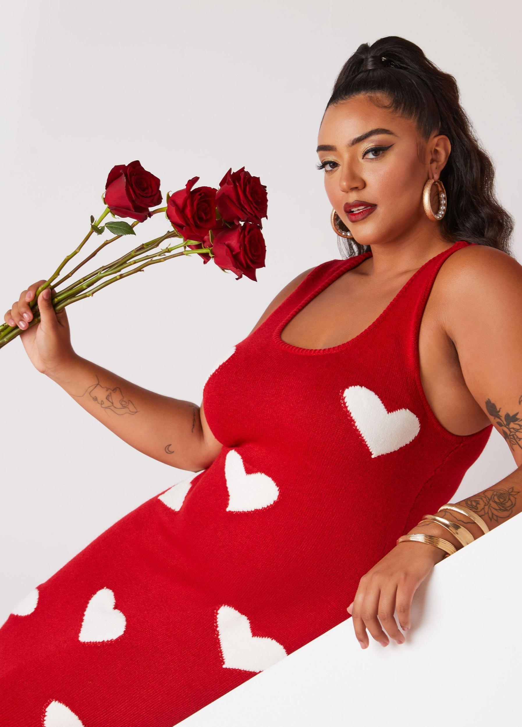 Heart Sweater Dress Product Image