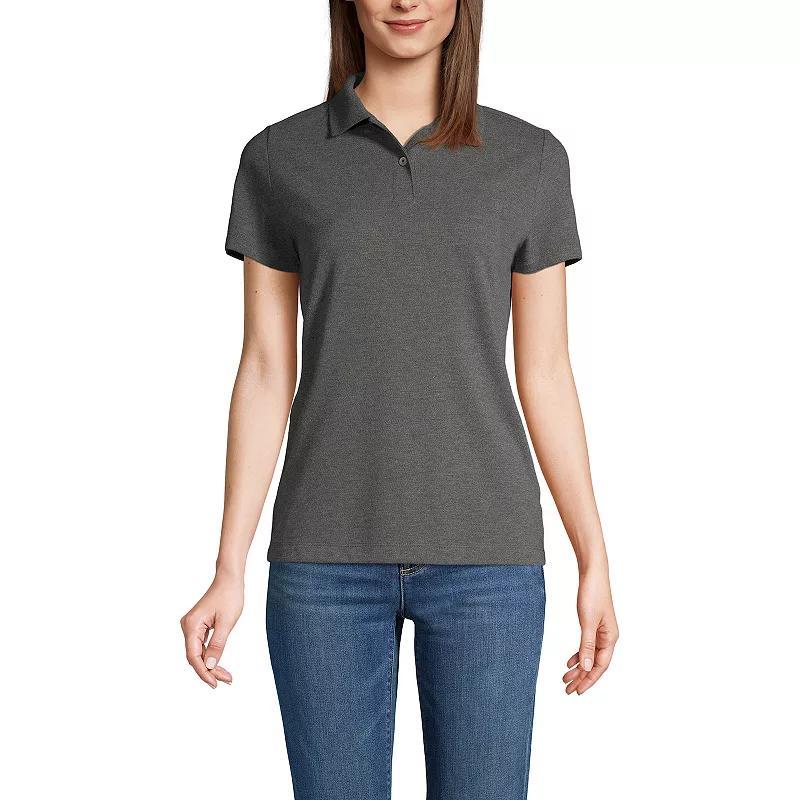 Women's Lands' End Short Sleeve Basic Mesh Polo Shirt, Size: XL, Vibrant Green Product Image
