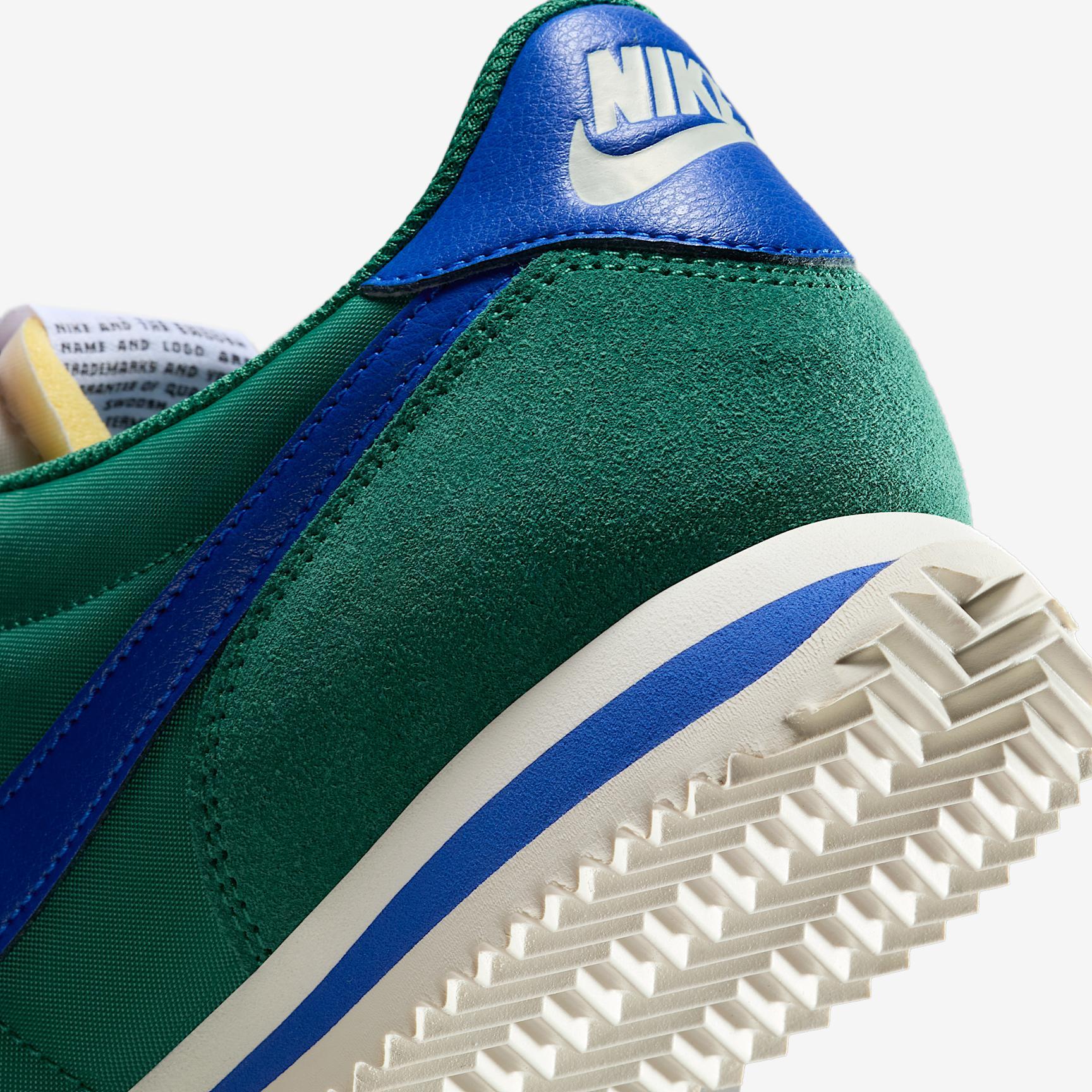 Nike Womens Cortex Textile Casual Shoes in Evergreen Aura/Sail/White Product Image