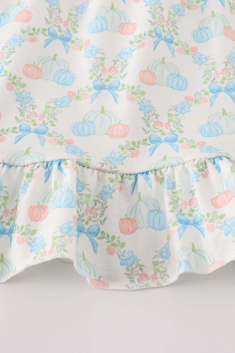 Pink pumpkin print dress Product Image