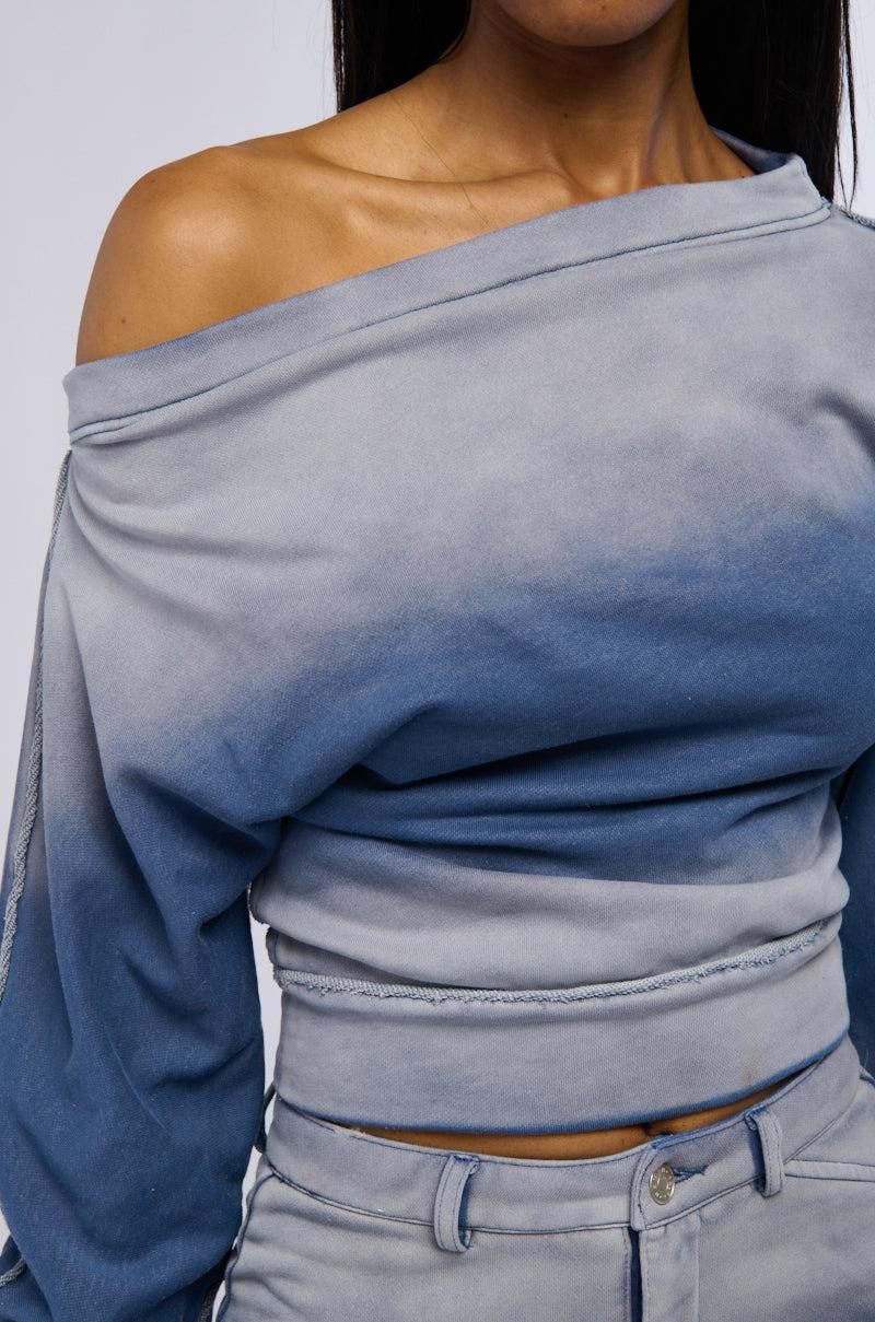 LEONA OMBRE OFF THE SHOULDER SWEATSHIRT Product Image