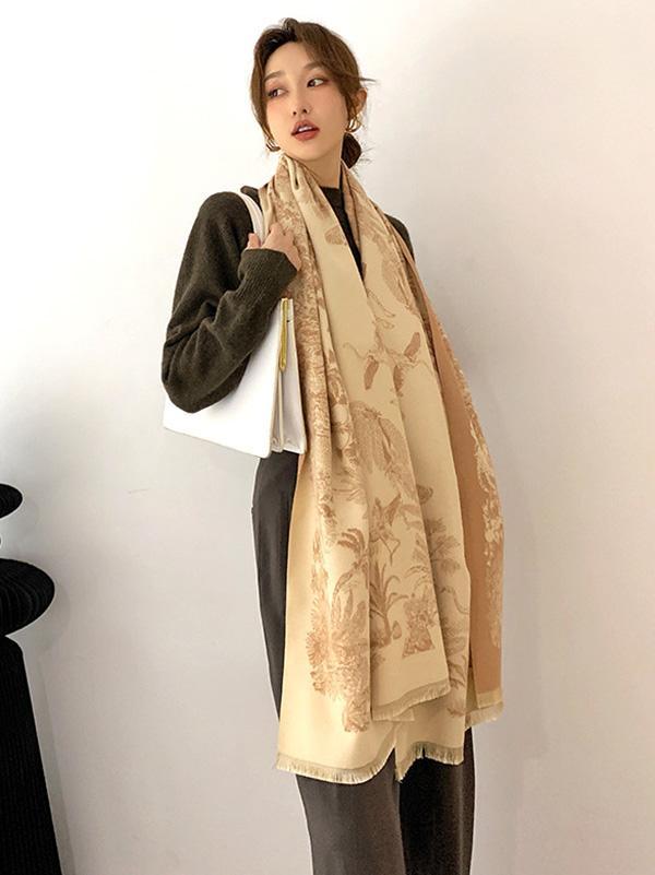 Imitation Cashmere Shawl Printed Warm Scarf Product Image