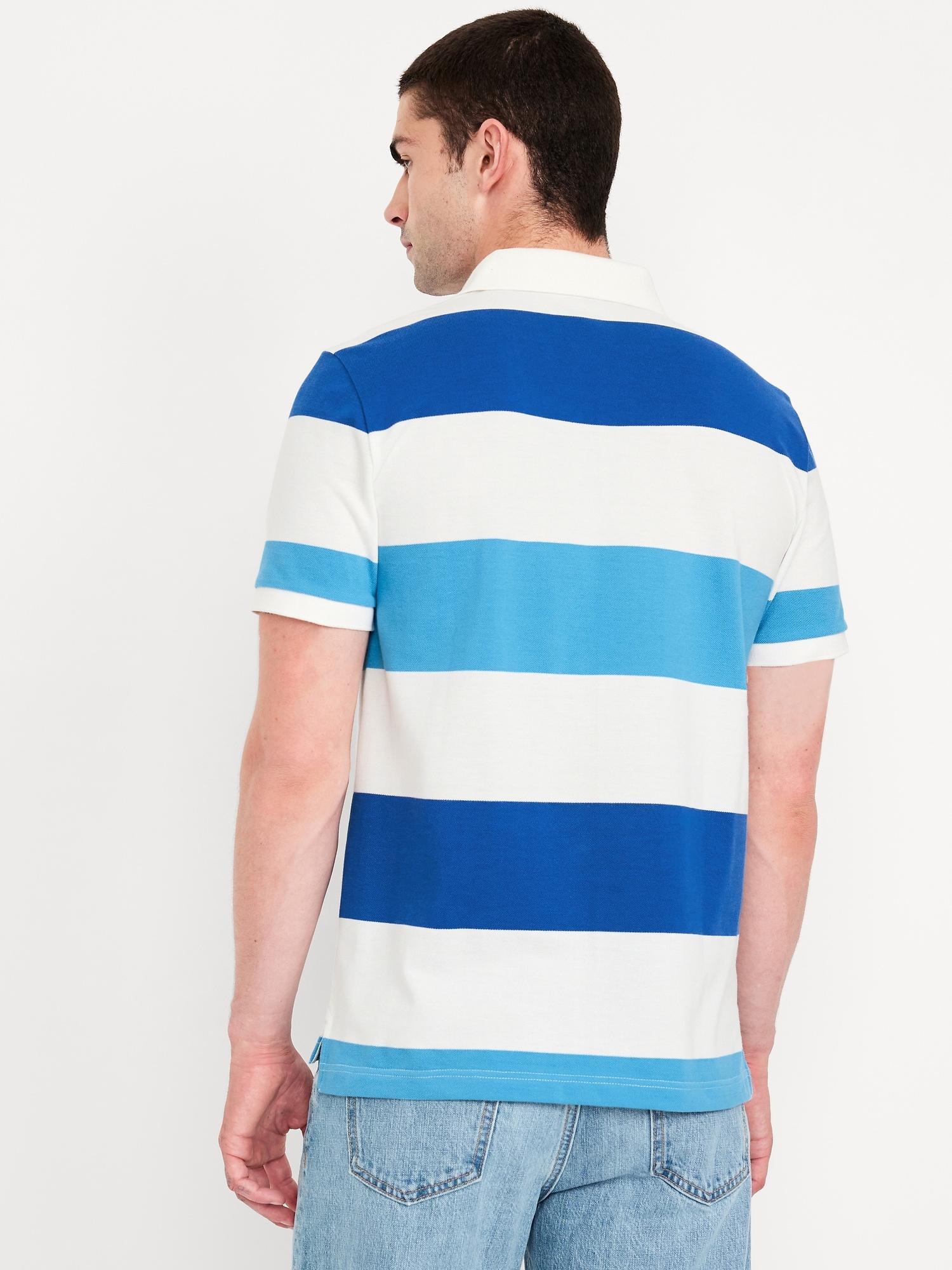 Classic Fit Striped Pique Polo Product Image