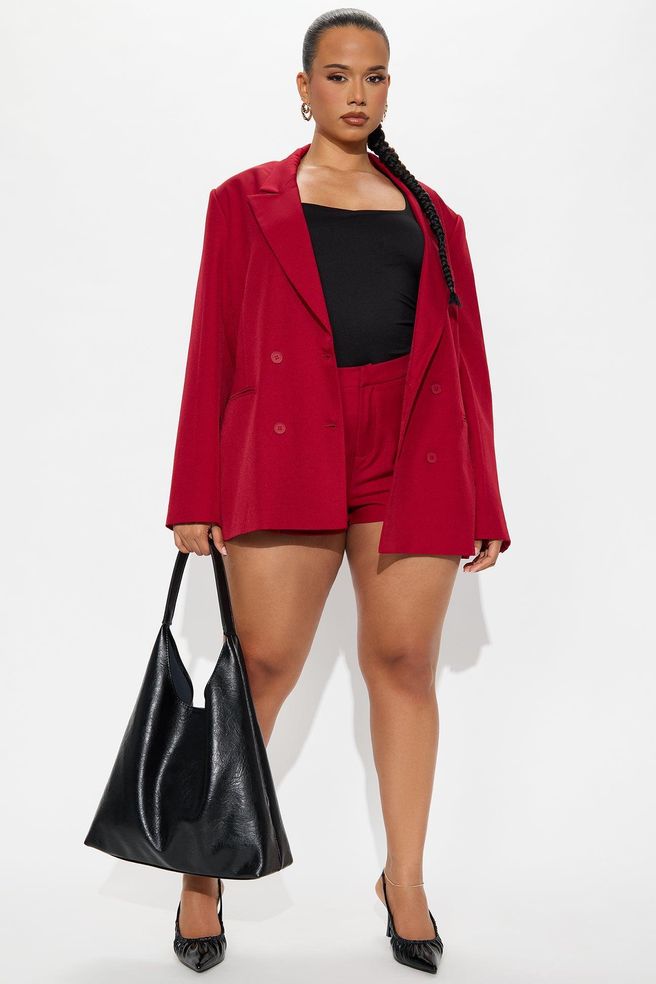 Chloe Double Breasted Blazer - Red Product Image