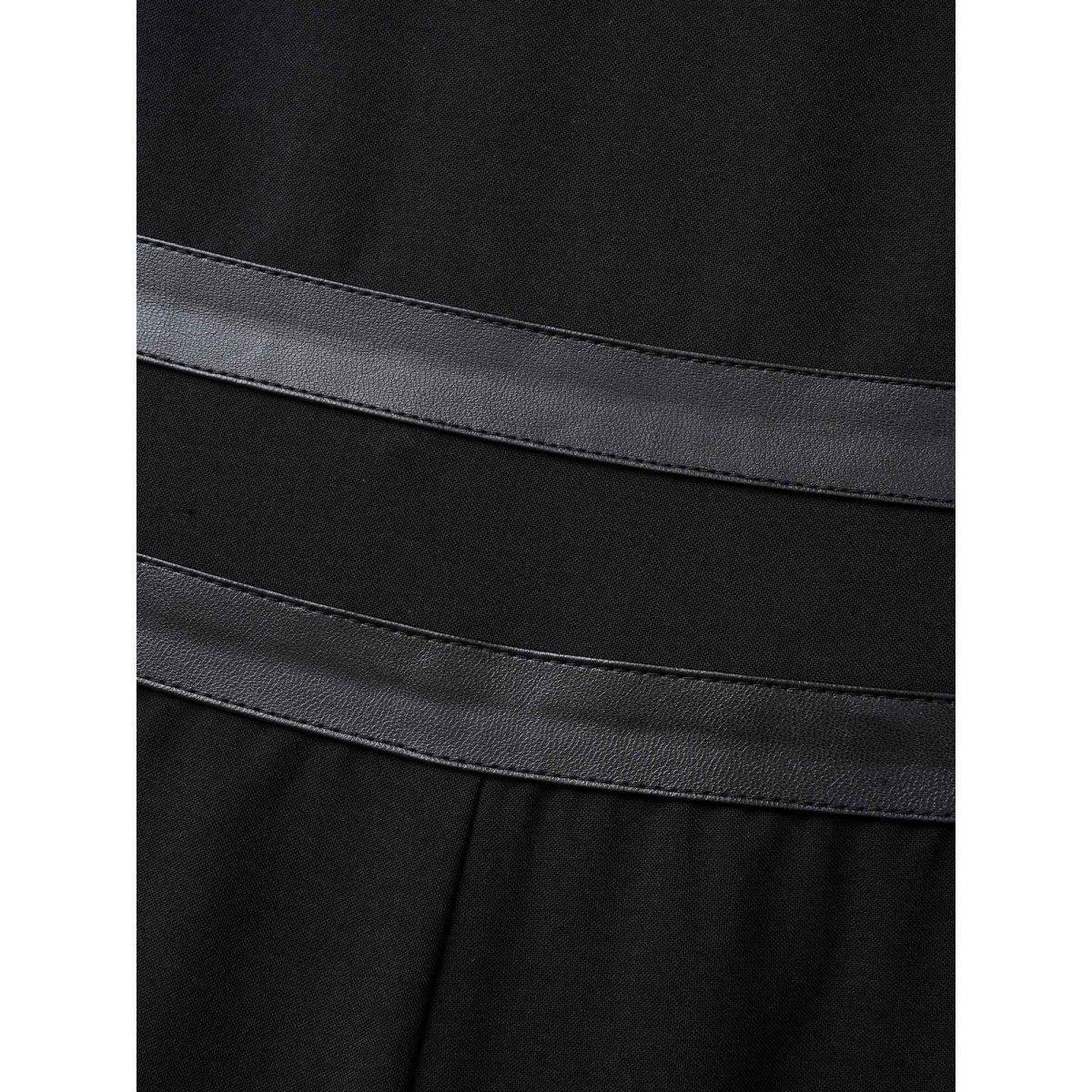 Plus Size Black Wicked Witch Leather Belt Off-Shoulder Jumpsuit Women Cocktail Extra Long Sleeve One-shoulder neck Party Loose Jumpsuits BloomChic 26/4X Product Image
