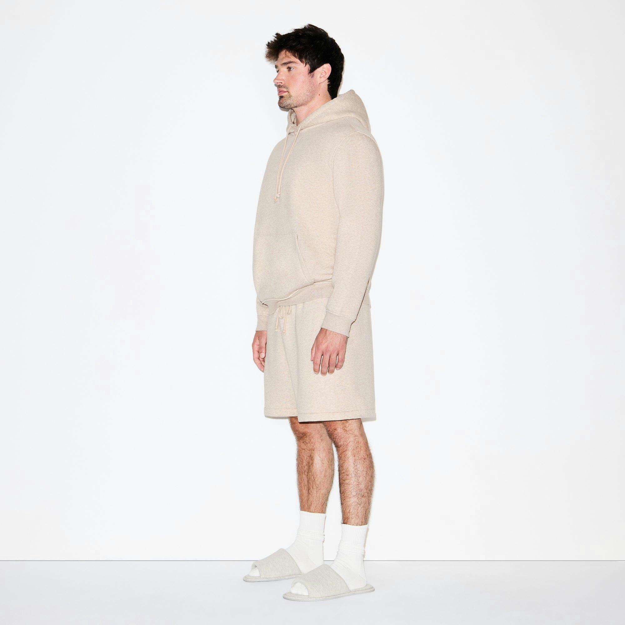 FLEECE LOUNGE MENS RELAXED ZIP UP HOODIE | DESERT HEATHER Product Image