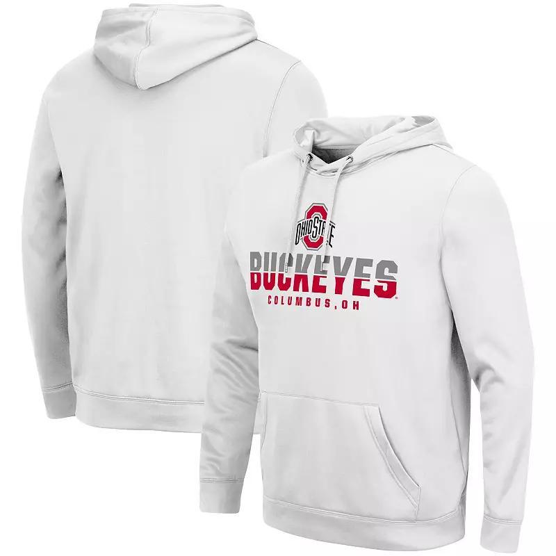 Men's Colosseum White Ohio State Buckeyes Lantern Pullover Hoodie, Size: 3XL Product Image