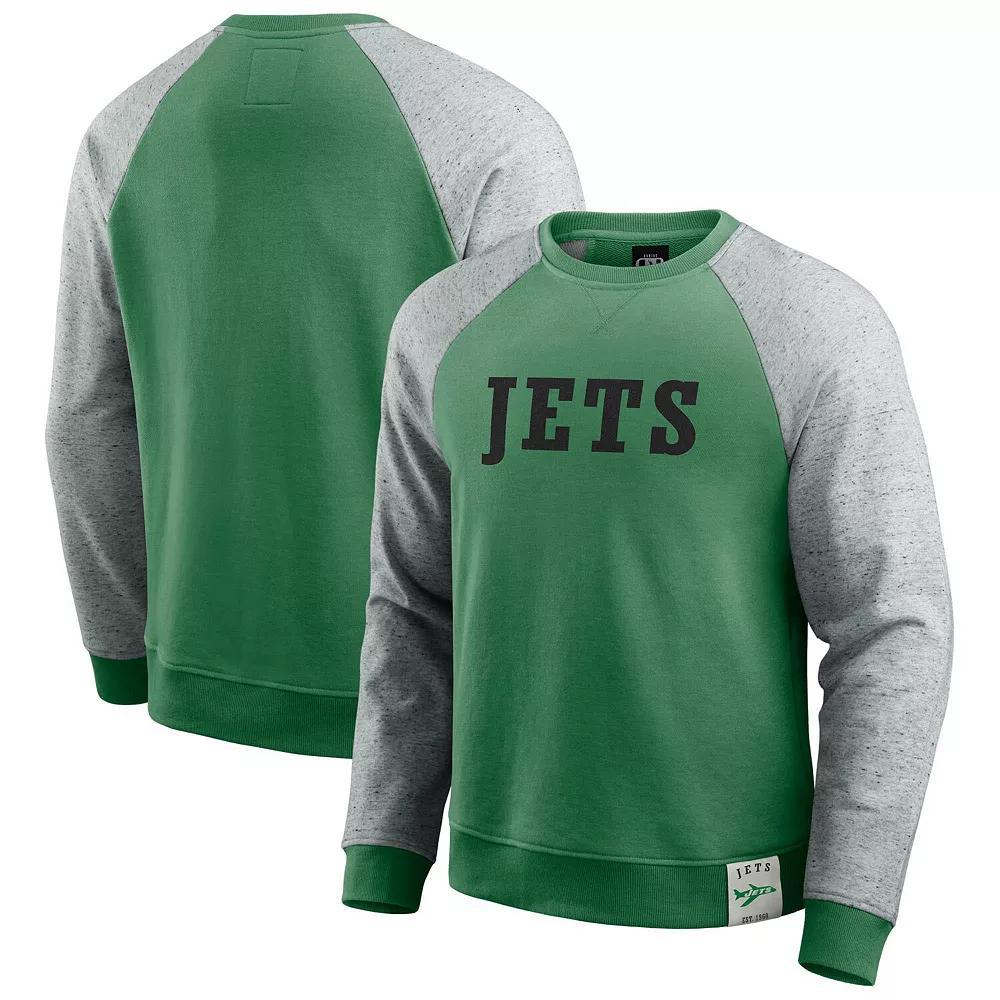 Men's Darius Rucker Collection by Fanatics Red/Heather Gray Atlanta Falcons Colorblock Pullover Sweatshirt, Size: Medium, Grey Product Image