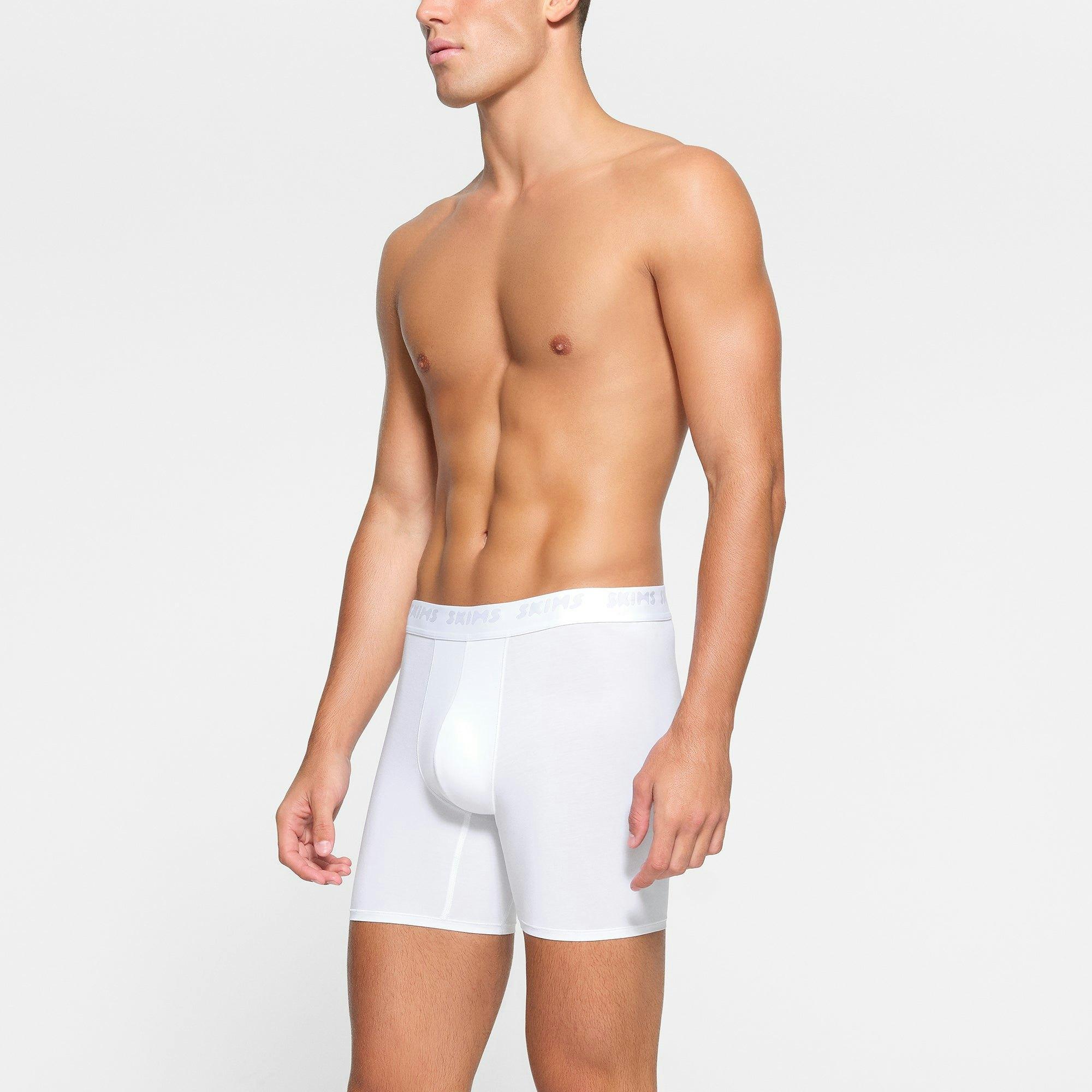 SKIMS STRETCH MENS 5" BOXER BRIEF 3-PACK | CHALK Product Image