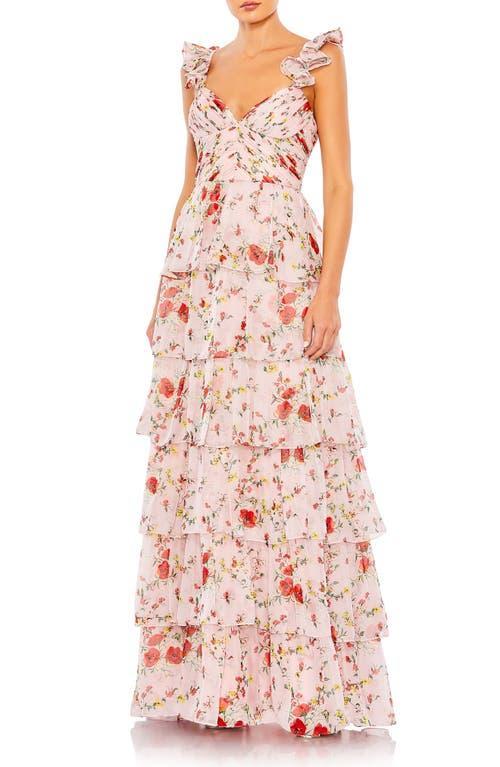 Womens Floral Tiered Gown Product Image