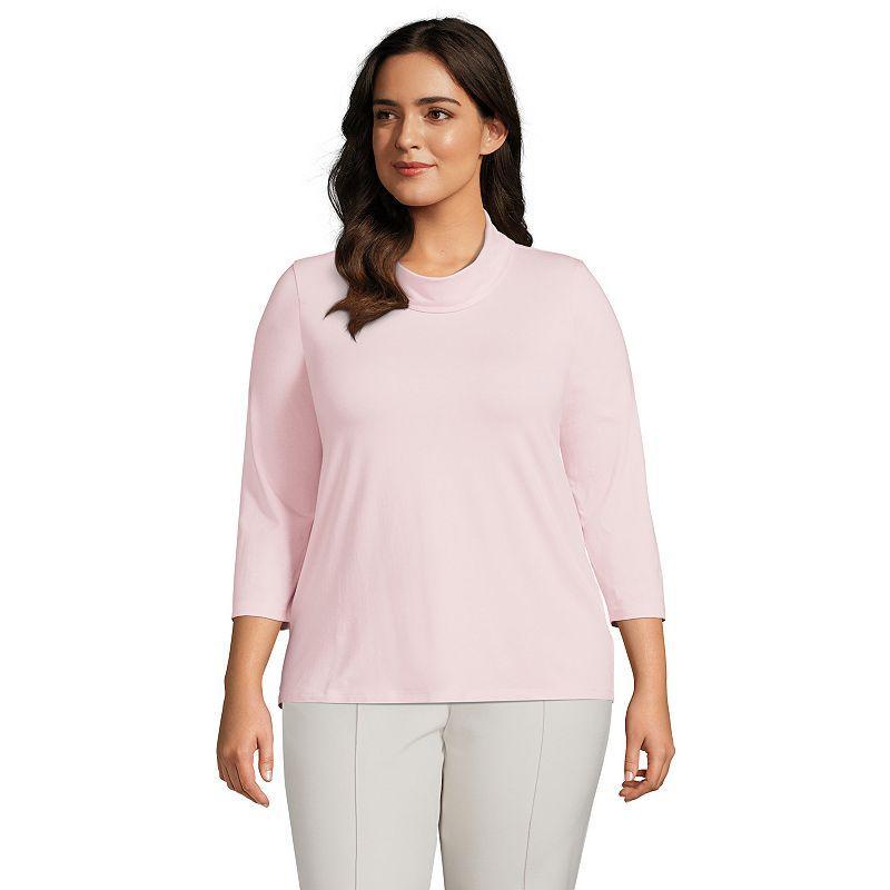 Plus Size Lands' End Lightweight Jersey Cowl Neck Top, Women's, Size: 2XL, White Product Image