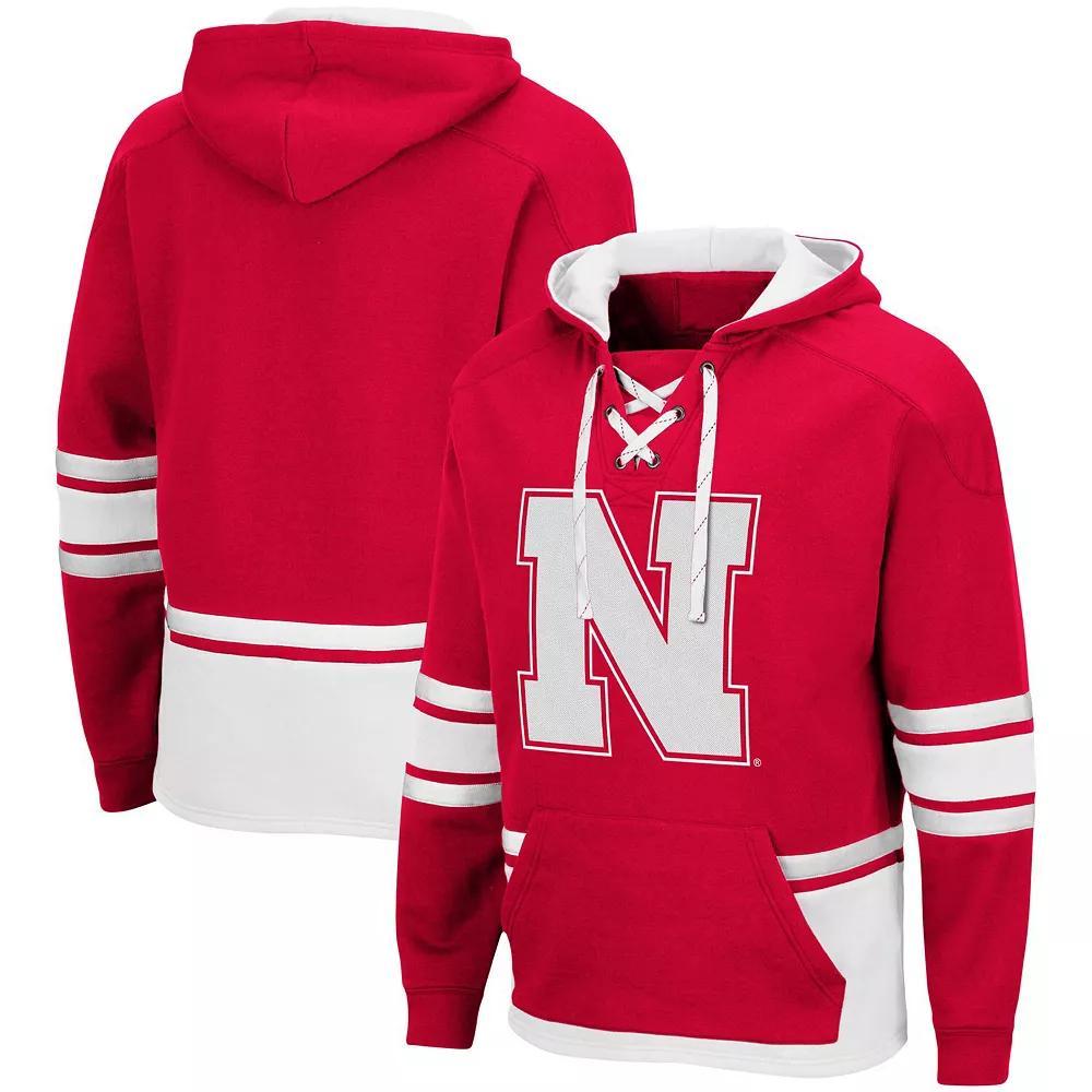 Men's Colosseum Scarlet Nebraska Huskers Lace Up 3.0 Pullover Hoodie, Size: Medium, Red Product Image
