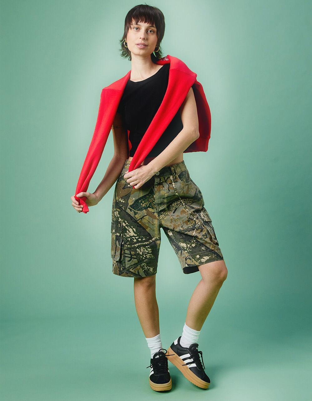 RSQ Womens Low Rise Cargo Camo Jorts Product Image