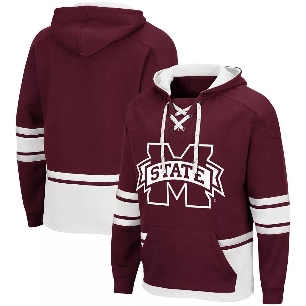 Men's Colosseum Maroon Mississippi State Bulldogs Lace Up 3.0 Pullover Hoodie, Size: Medium, Mst Red Product Image