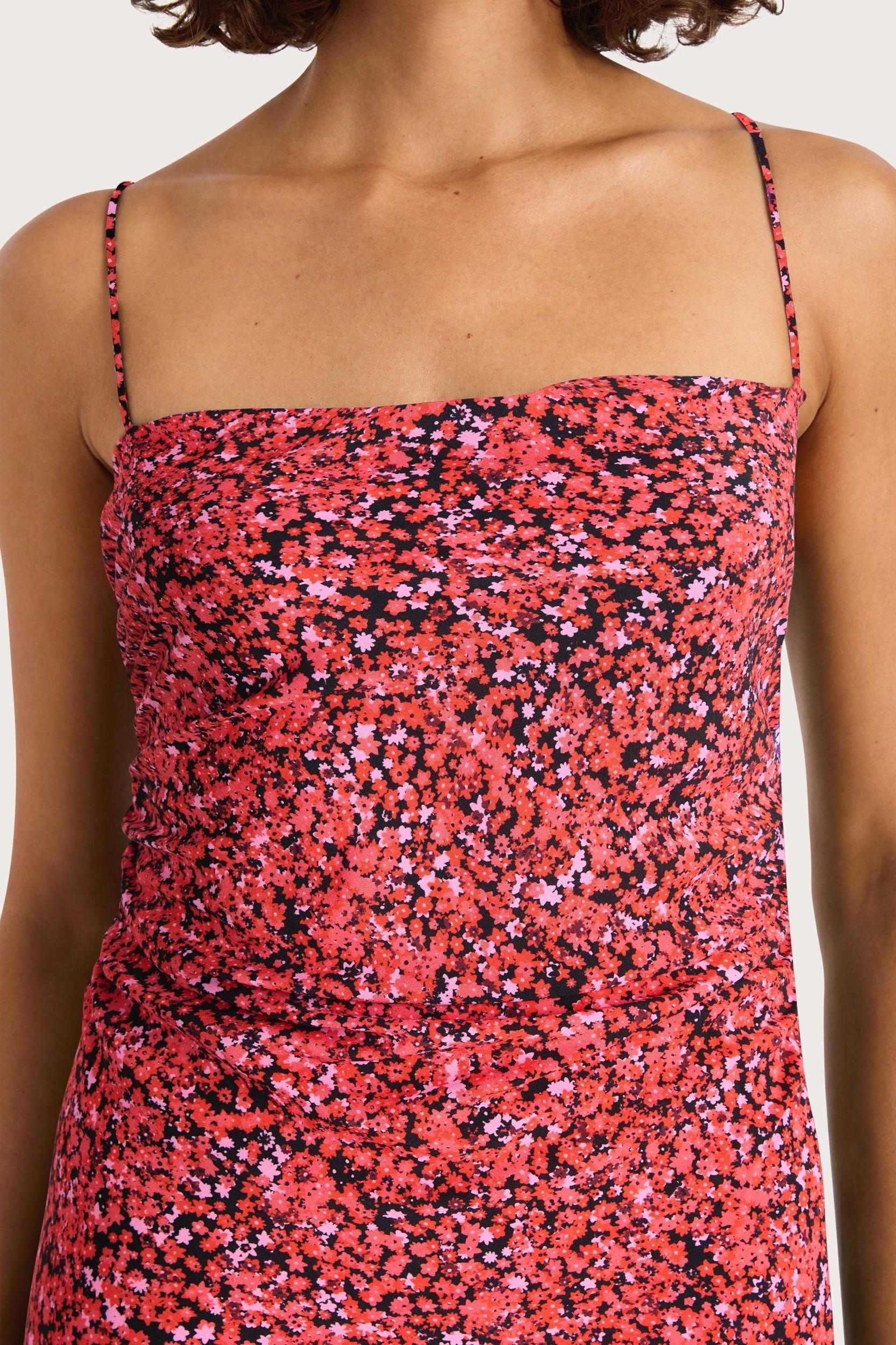 Rosas Midi Dress Meander Micro Red Product Image