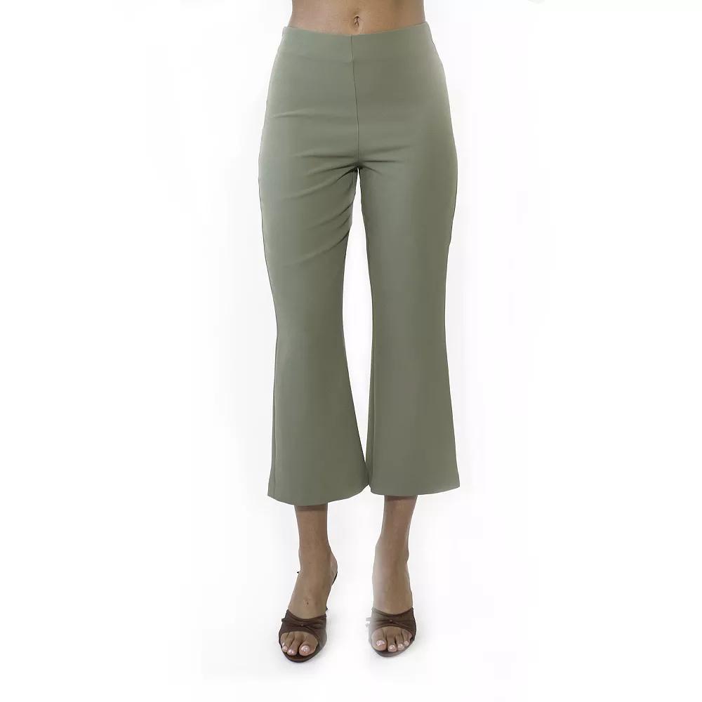 Women's ALEXIA ADMOR Quinn Flared Cropped Capri Pants, Size: 10, Black Product Image