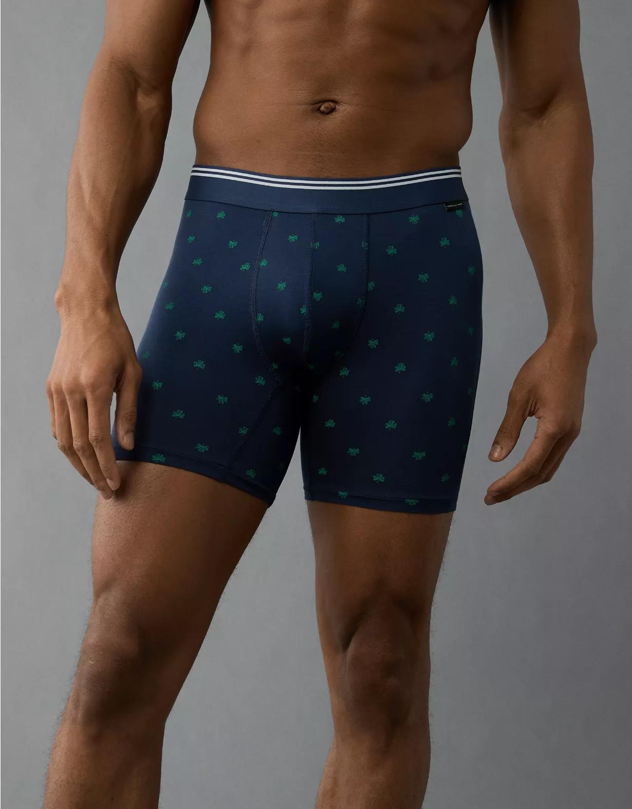 AEO Men's St. Patrick's Day Clovers 6" Ultra Soft Boxer Brief Product Image