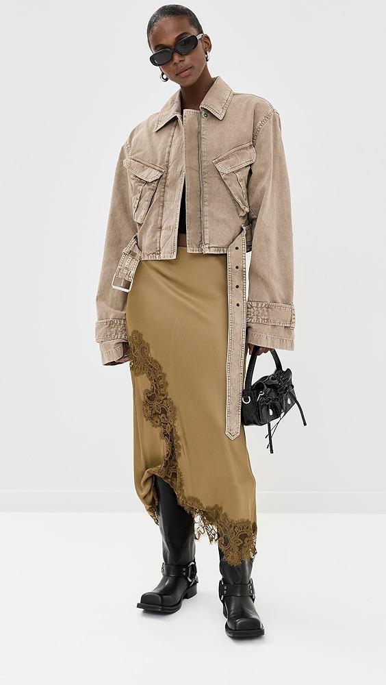 Acne Studios Cotton Canvas Biker Detail Jacket | Shopbop Product Image