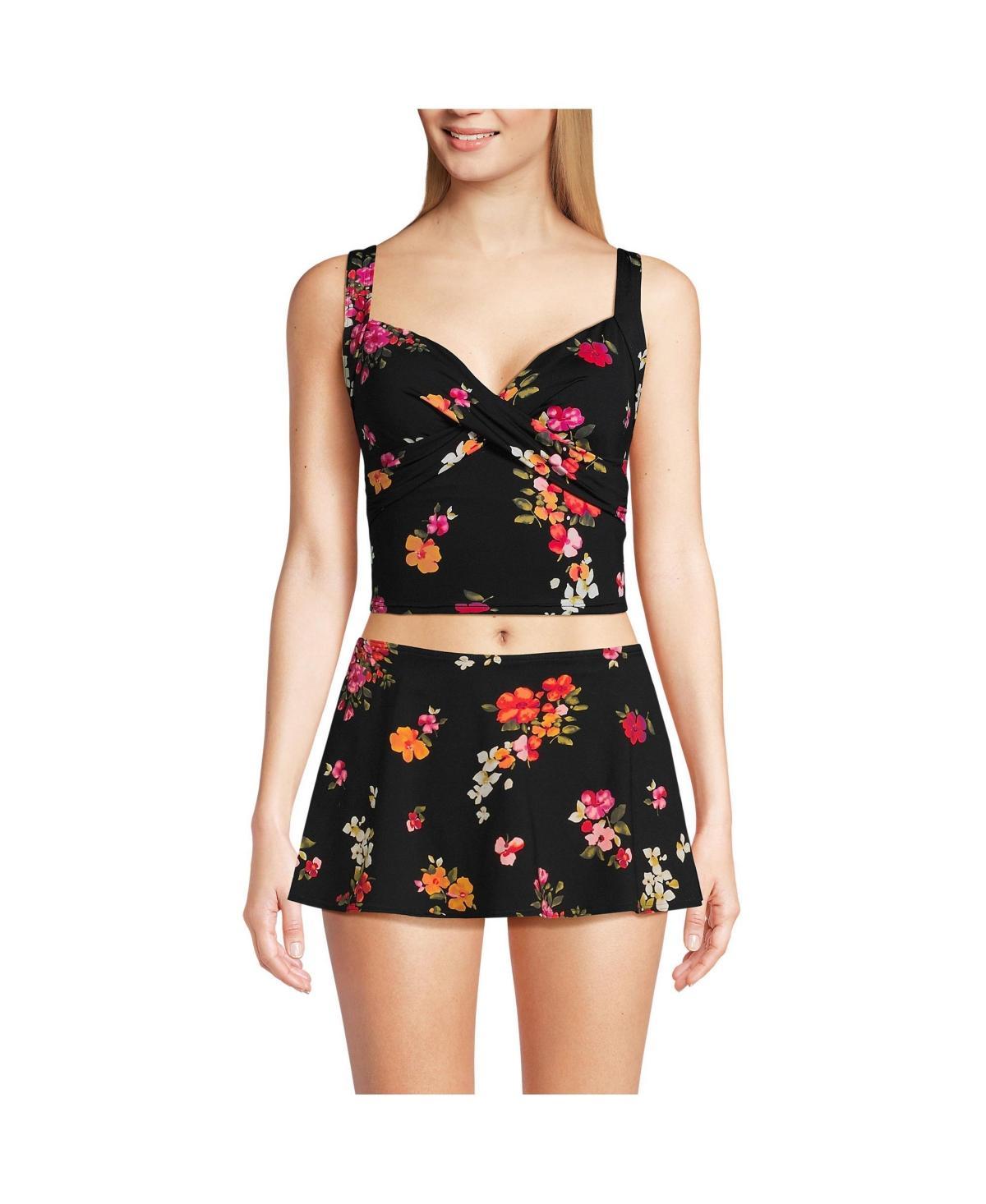 Women's Lands' End Chlorine Resistant Wireless Cropped Tankini Top, Size: 4, Deep  Blue Product Image